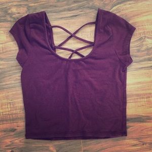 Forever 21 Burgundy Crop Top